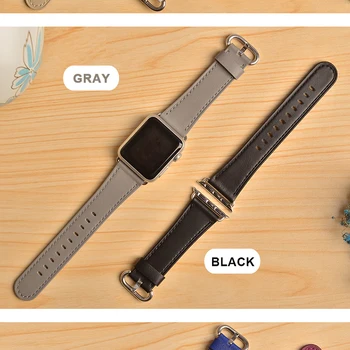 Kebitt din Piele Colorate Curea Catarama Clasica Trupa pentru Apple Watch 5 4 3 2 1 o Serie de Lumina Culoare Curea iwatch Benzile de 40 de 44mm