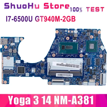 KEFU BYG43 NM-A601 Placa de baza Pentru Lenovo YOGA 700-14ISK Placa de baza Laptop I7-6500U CPU GT940M-2GB original Testat