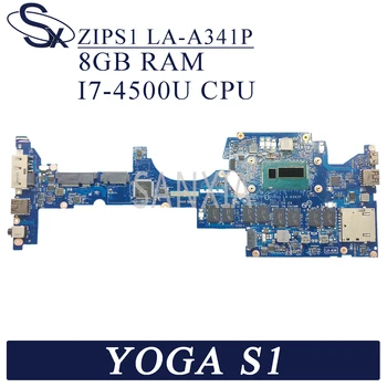 KEFU LA-A341P Laptop placa de baza pentru Lenovo ThinkPad-S1-YOGA cablajului original 8GB RAM I7-4500U