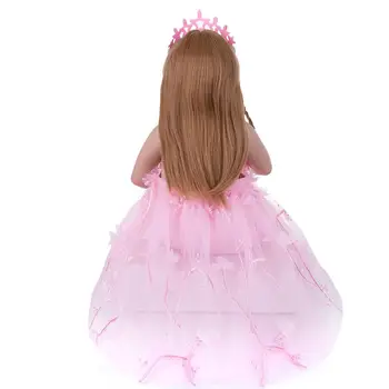 KEIUMI Renăscut Păpuși de Fete Pline de Silicon Corpul 57cm Realiste Destul de Nou-născut Prințesă Papusa Bonecas Pentru Copilul Xmas Cadou