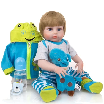 KEIUMI Vânzare Fierbinte 49 cm Full Silicon Renăscut Baby Boy Păpuși Realiste Fals Jucarii pentru Copii Papusa Handmade Cadouri DIY Pentru Copil Ziua de CRĂCIUN