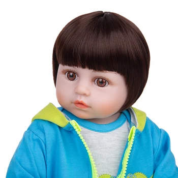 KEIUMI Vânzare Fierbinte 49 cm Full Silicon Renăscut Baby Boy Păpuși Realiste Fals Jucarii pentru Copii Papusa Handmade Cadouri DIY Pentru Copil Ziua de CRĂCIUN