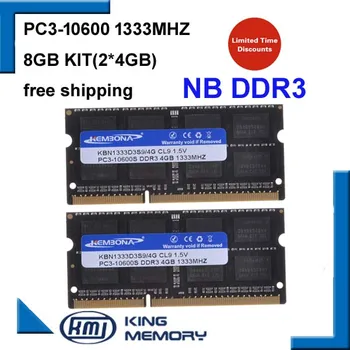 KEMBONA DDR3 8GB 1333Mhz (Kit de 2,2 X 4GB) PC3-10600 1333D3S9/4G de Brand Nou SODIMM de Memorie Ram memoria ram Pentru Laptop