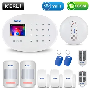 KERUI W20 Inteligent Sistem de Alarmă de Securitate Acasă de Alarmă Residencial WiFi GSM Wireless 2.4 inch Touch Panel Sistem de Alarmă Antifurt