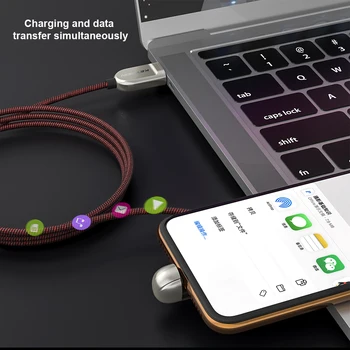 KEYSION Metal Nailon USB de Tip C Cablu Usb de tip c, Joc de Cabluri pentru Xiaomi, Huawei, Oneplus 3.1 de Tip c, Rapid Cablu pentru Samsung LG