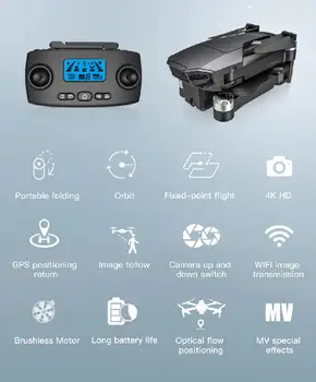 KF107 GPS RC Drone cu 4K HD Camera Dublă de Control Gest 25 de Minute la 1,5 KM 5G Wifi FPV Motor fără Perii Dron VS F11 Zen K1 SG906