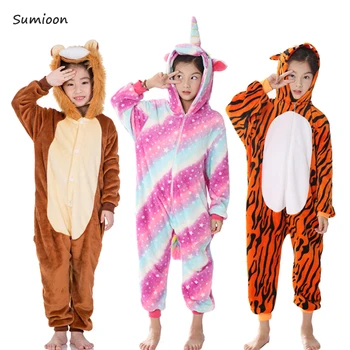 Kigurumi Pijamale Unicorn pentru Copii, Băiat, Fată Unicorn Pătură Salopete Copii Stich Pijamas Animal Panda Pijamale de Iarnă Onesies