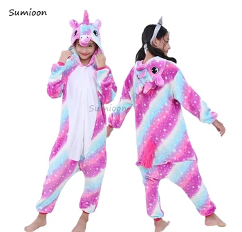 Kigurumi Pijamale Unicorn pentru Copii, Băiat, Fată Unicorn Pătură Salopete Copii Stich Pijamas Animal Panda Pijamale de Iarnă Onesies