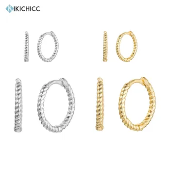 Kikichicc Argint 925 Mini Huggies Cercuri Șurub Cerc Cercel Pentru Piercing Femei Clipuri Bijuterii 2020 Cel Mai Frumos Cadou