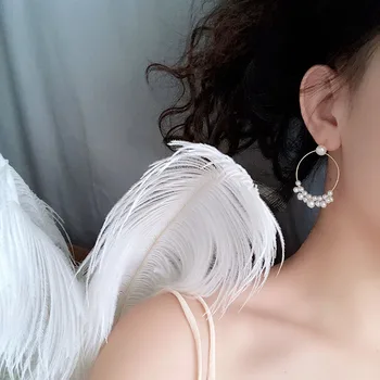 Kinel 2020 Nou Fierbinte de Vânzare la Modă Argint 925 Mare Perla Picătură Cercei pentru Femeile Nunta Logodna Bijuterii