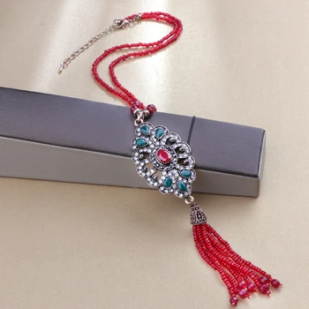 Kinel En-Gros De Cristal Margele Colier Ciucure 3 Culori De Bijuterii Vintage 2018 Nou-Veniți Cadouri Pentru Femei Lanțuri Cravată Bijuterii