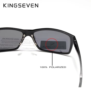 KINGSEVEN Design de Brand din Aluminiu ochelari de Soare Polarizat Om de Conducere Nuante de Gri Pătrat Ochelari de Soare Pentru Barbati Unisex Masculin Oculos