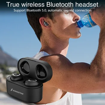 KINGSTAR Tip c Căști fără Fir Bluetooth Touch Control Căști Stereo HD 300mAh Baterie Căști de Înaltă calitate a sunetului TWS