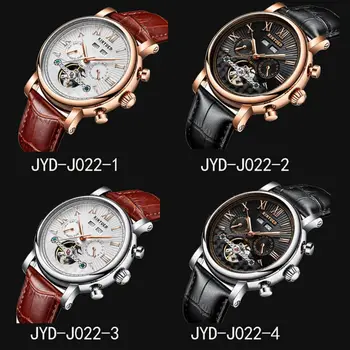 KINYUED Brand de Top Ceasuri Barbati Ceas Automată Mecanice Tourbillon Ceas Sport din Piele Afaceri Retro Ceas de mână Relojes Hombre