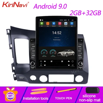 KiriNavi 9.7 Inch Tesla Stil Android cu Ecran 9.0 Radio Auto GPS Auto Navigatie Pentru Honda Civic Multimedia WIfi Carplay 2007-2016