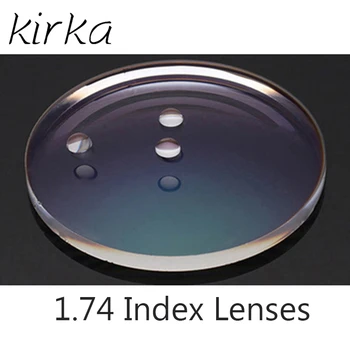 Kirka 1.74 Index Singură Viziune Lentile Cu Prescriptie Miopie Lectură Lentile Pentru Ochi Cele Mai Subțiri Lentile Optice