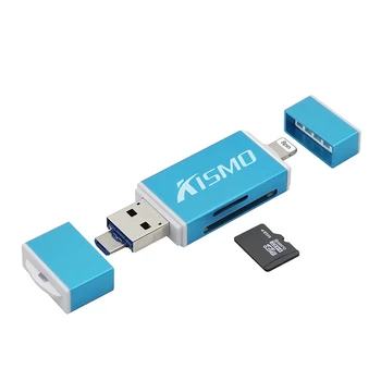 Kismo Micro SD TF Card OTG USB Cititor de Card de Memorie Adaptor pentru iPhone X 8 7 6 Plus 5S iPad Air A3 A5 A7 2016 S6 S7 Edge Android