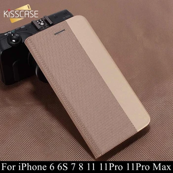 KISSCASE Orizontală Caz Flip Pentru iPhone 11PRO 11 11PRO MAX Suport Magnetic de Caz Pentru iPhone 7 8 6 6S X XR 7Plus 8Plus Telefon Capa