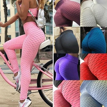 KIWI RATA Fund de Ridicare Anti Celulita Jambiere Sexy pentru Femei de Înaltă Talie Pantaloni de Yoga Antrenament Control Burtă Sport Colanti