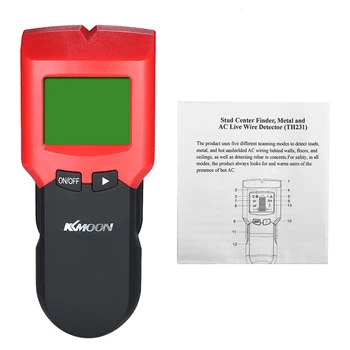 KKmoon Stud Finder Perete Detector de Căutare Metal Digital Lemn Știfturi Centru Cablu Live Wire Scanner de alarmă cu LCD