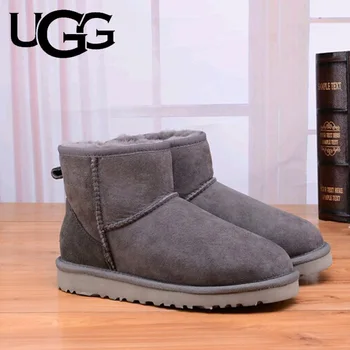 Klasyczne 3/4 Mijlocul krótki dar UGG buty mężczyźni oryginalne 5854 Ugged futro ciepłe buty zimowe męskie klasyczne krótkie kożuchy