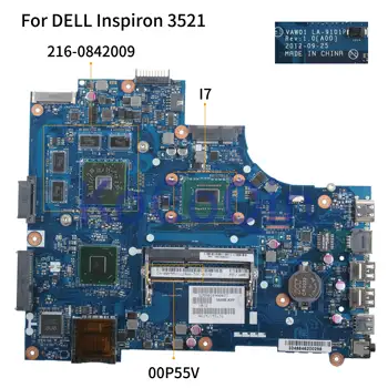 KoCoQin Laptop placa de baza Pentru DELL Inspiron 15R 3521 5521 Core I7 Placa de baza VAW01 LA-9101P NC-00P55V 00P55V SR0XG 216-0842009