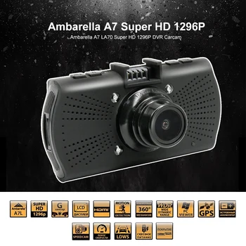 Kommander Ambarella A7LA70 Night Vision DVR pentru Masina DVR Camera de GPS LDWS Full HD 1296P DVR Recorder Dash Cam