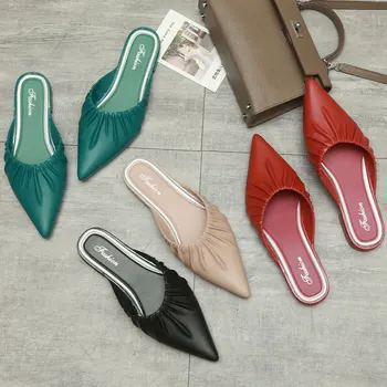 Koovan Femei Papuci 2020 Nou femeii a Subliniat Toe Jumătate Papuci de Moda Purta Pantofi Casual Pentru Fete Papuci Sandale