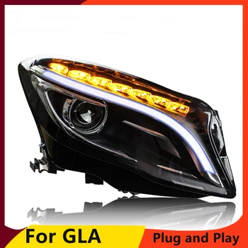 KOWELL Mașină de Styling Pentru Benz GLA-2016 Faruri LED pentru GLA Lampa de Cap cu LED Daytime Running Light LED DRL Bi-Xenon D1S HID