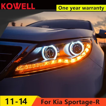 KOWELL Mașină de Styling Pentru Sportage R Faruri 2011-pentru Sportage LED Faruri LED Bi Xenon Lentile High Low Beam Parcare
