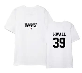 Kpop la boyz nou album dezvăluie nume membru de imprimare o de gât tricou unisex de vara cu maneci scurte t-shirt alb/negru