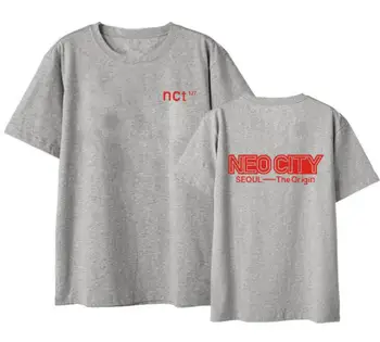 Kpop nct 127 seul concert același imprimare o de gât tricou maneca scurta stil de vara unisex 4 culori k-pop pierde t-shirt