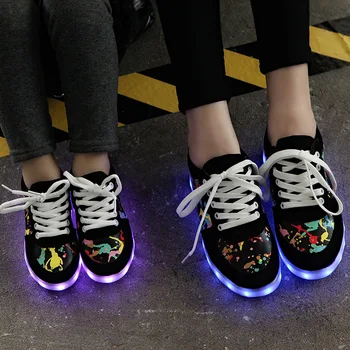 KRIATIV USB Încărcător de Copii Condus de Pantofi pentru Băiat și Fata Stralucitoare Adidasi Copii Aprinde Pantofi Condus Papuci Casual Luminos Adidași