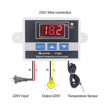 KT3001 Termostat Digital 220V 110V Controler de Temperatura 0-450C -50-100C 10A Microcalculator Temperatura Termostat Regulator
