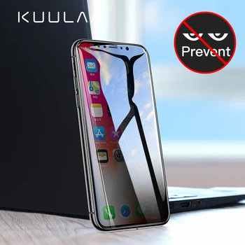 KUULAA Ecran Protector Pentru iPhone X / XR / XS / XS MAX Sticlă de Protecție Acoperire Completă Sticla Temperata Pentru iPhone AntiSpy