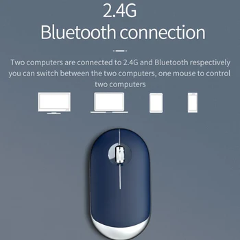 KuWFi Mouse de Calculator fără Fir Bluetooth+2.4 Ghz fără Fir mouse-ul Wireless Dual Mode 2 In 1 Mouse-ul Portabil Șoareci Optice pentru PC