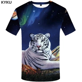 KYKU Tigru tricou Bufnita Îmbrăcăminte Haine Animal, tricouri Plus Dimensiune T-shirt pentru Bărbați Maneci Scurte Topuri Teuri de Moda XS-8XL