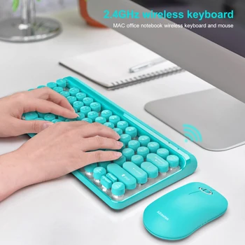 L100 2.4 G 8 Taste Tastatură fără Fir Și Mouse-ul Wireless Multimedia Keyboard Mouse Combo Set Pentru PC, Laptop