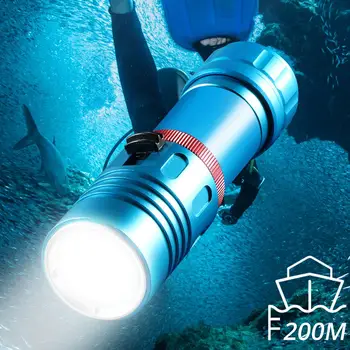 L2 Profesionist de Scufundări lanterna Scufundări Lanterna LED 200M sub apă Lanterne led-uri Puternice se arunca cu capul lampa 18650 sau 26650