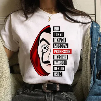 La casa de papel t shirt pentru femei Haine de vară 2020 Maneca scurta Doamnelor T-Shirt Bella ciao amuzant Topuri de sex Feminin Tumblr tee