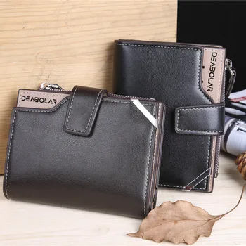 La fața locului stil bărbați portofel lung de afaceri multi-funcția multi-card portofel trei-fold portofel de moda casual, portofel