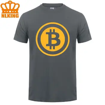 La modă, Designer de moda Bitcoin T Cămașă Bărbați Femei Creative digital Print T-Shirt Om Bumbac Maneca Regulat bitcoin logo-ul Topuri Tee