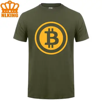 La modă, Designer de moda Bitcoin T Cămașă Bărbați Femei Creative digital Print T-Shirt Om Bumbac Maneca Regulat bitcoin logo-ul Topuri Tee