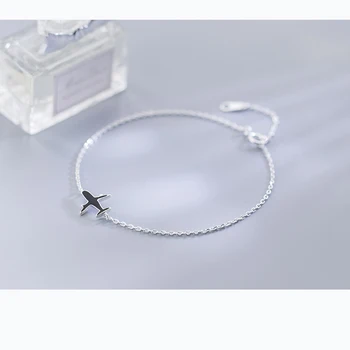 La Monada Bratari Pentru Femei De Argint 925 Pe O Parte Lux Minimalist Argint Fin 925 Bijuterii Brățară Femeie Aeronave