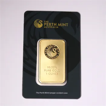 La Perth Mint 1 uncie Troy De 99,99% Aur Pur, Placat cu Replica de Suveniruri Australia Relief Mare Semn Bar de Aur dhl transport gratuit