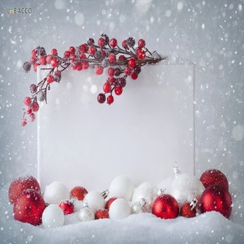 Laeacco Bile De Crăciun Sac De Fulgi De Zăpadă Fotografie Medii Viny Digital De Anul Nou Decor Acasă Fundaluri Pentru Studio Foto