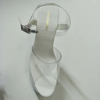 LAIJIANJINXIA Catarama Sexy Dans Pol Pantofi de 20 CM Pantofi cu Toc inalt, Platforma Gros cu sandale Model de Pantofi de Dans E-052
