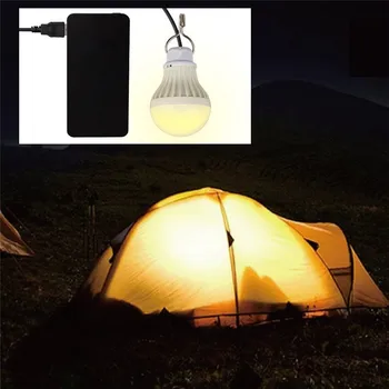 Lampă cu LED-uri de Lumină 5W DC 5V USB în aer liber, Lumina LED-uri pentru Camping Cort de Urgență Lampă de Noapte de Pescuit bombillas lampada Bec LED Fiolă