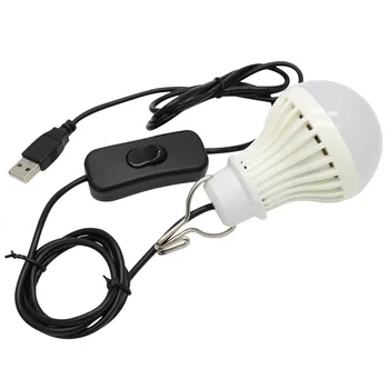 Lampă cu LED-uri de Lumină 5W DC 5V USB în aer liber, Lumina LED-uri pentru Camping Cort de Urgență Lampă de Noapte de Pescuit bombillas lampada Bec LED Fiolă