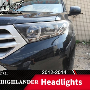 Lampă de cap Pentru Toyota Highlander 2012-Kluger Faruri de Ceata Lumini de Zi de Funcționare Lumina DRL H7 LED Bi Xenon Bec Auto
